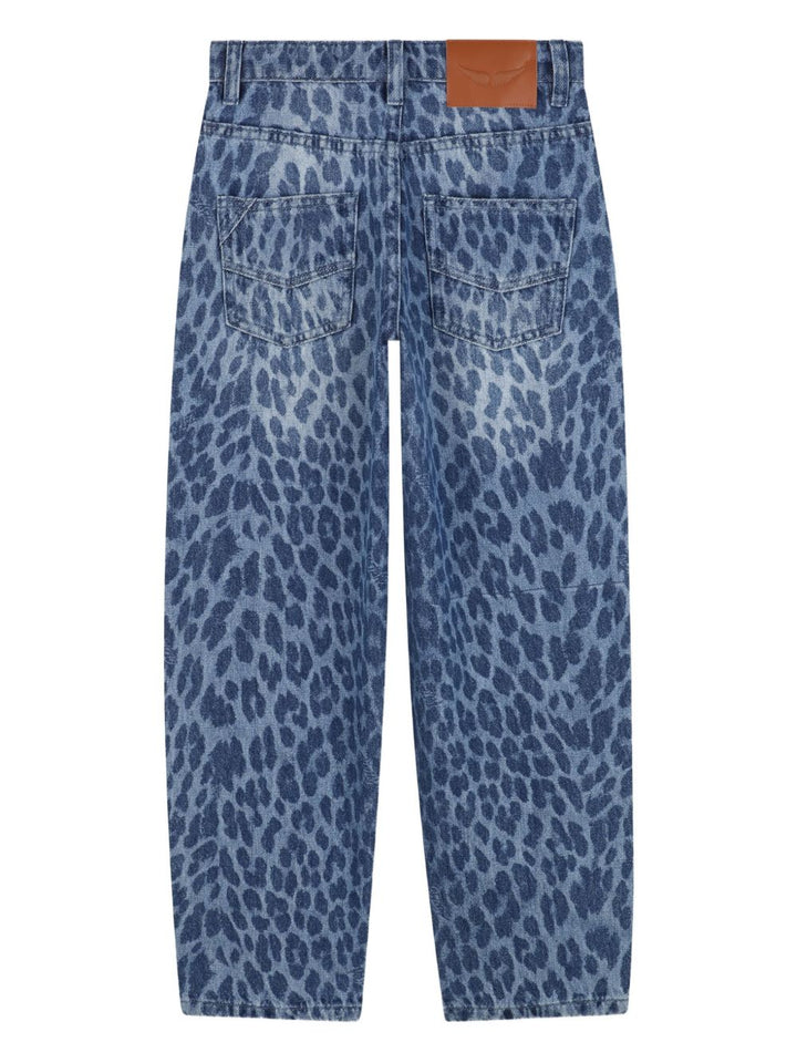 Zadig & Voltaire Kids Jeans leopardati