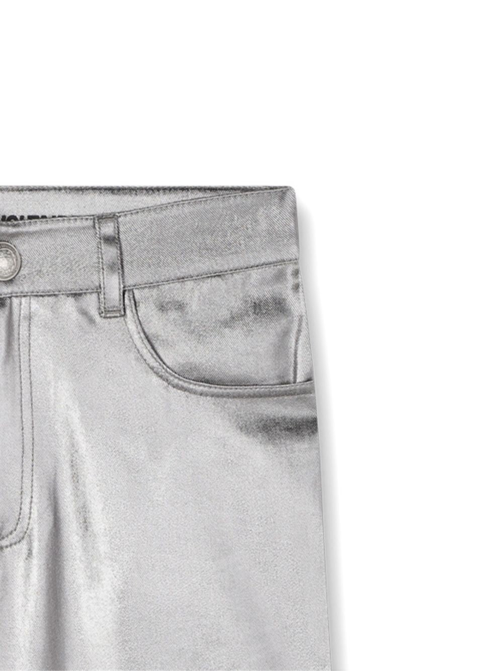Zadig & Voltaire Kids Pantaloni con effetto metallizzato