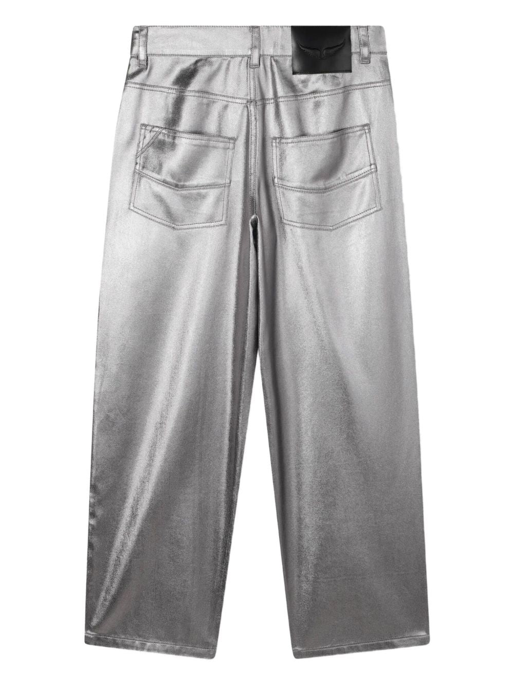 Zadig & Voltaire Kids Pantaloni con effetto metallizzato