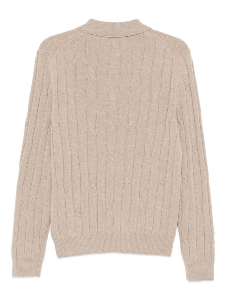 Zanone Maglione beige in maglia a trecce