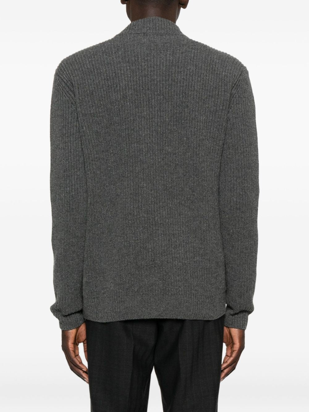 Zanone Cardigan a coste con zip