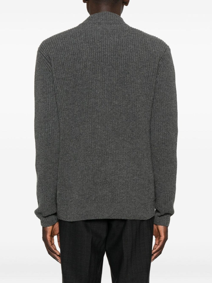 Zanone Cardigan a coste con zip