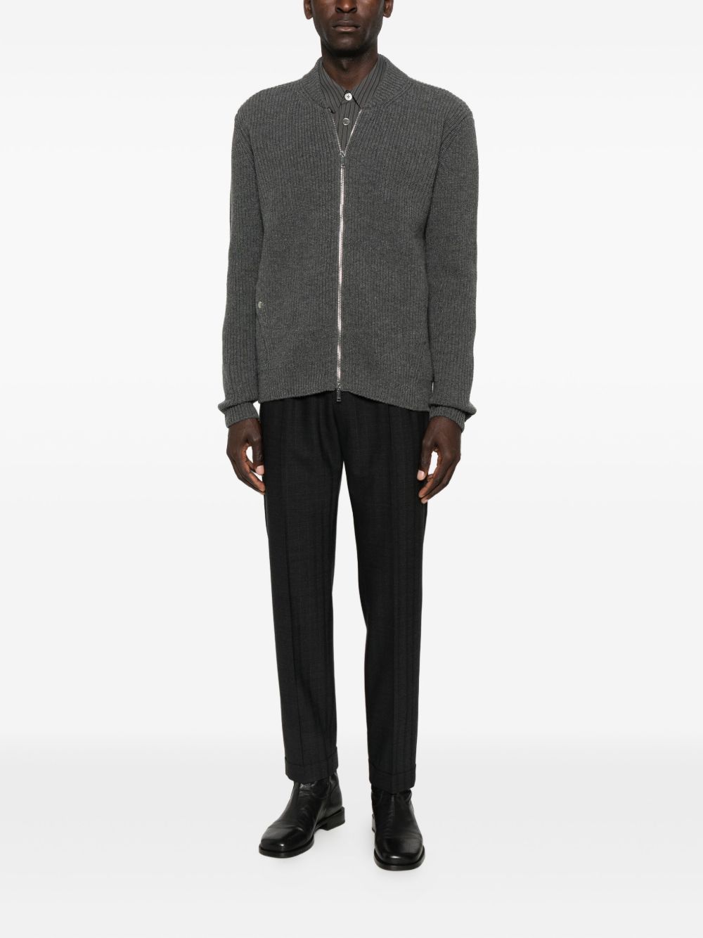 Zanone
Cardigan a coste con zip