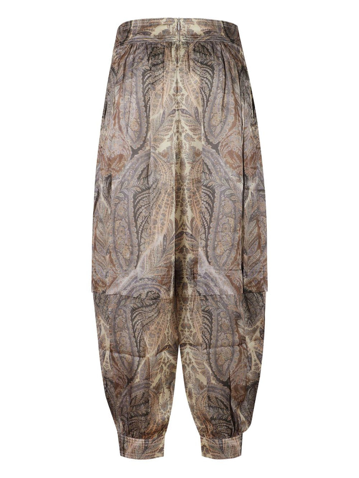 ZIMMERMANN Pantaloni con stampa paisley