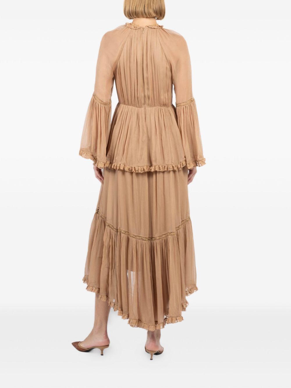 Zimmermann Abito beige con volant