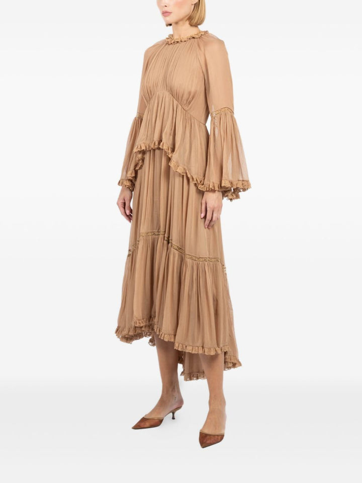 Zimmermann Abito beige con volant