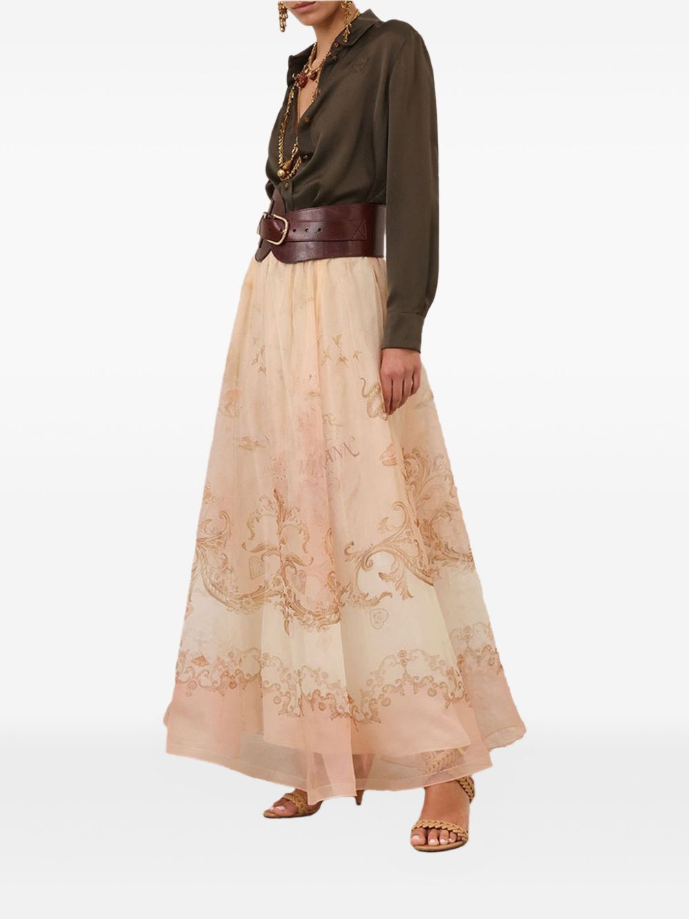 ZIMMERMANN Camicia in raso ricamato