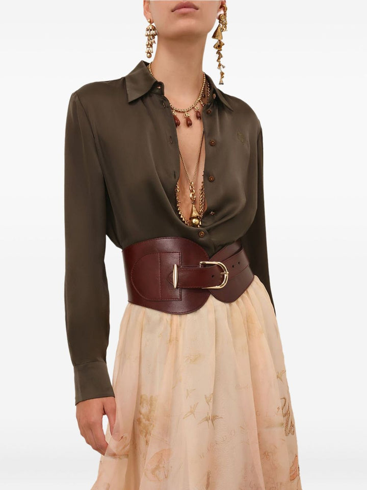 ZIMMERMANN Camicia in raso ricamato