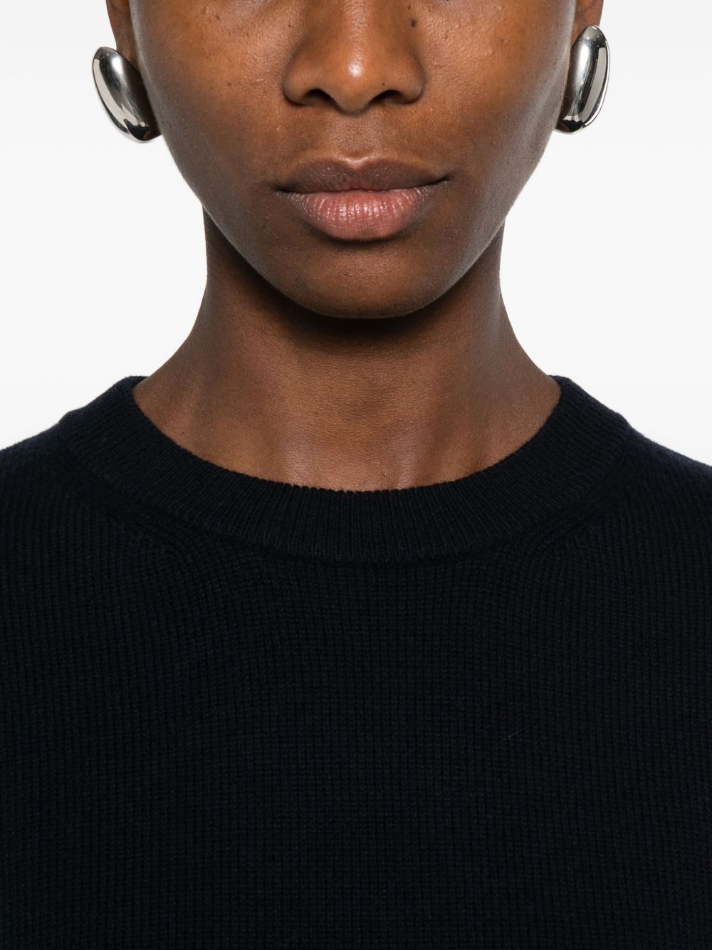 'S Max Mara  Maglione nero, girocollo, manica lunga.