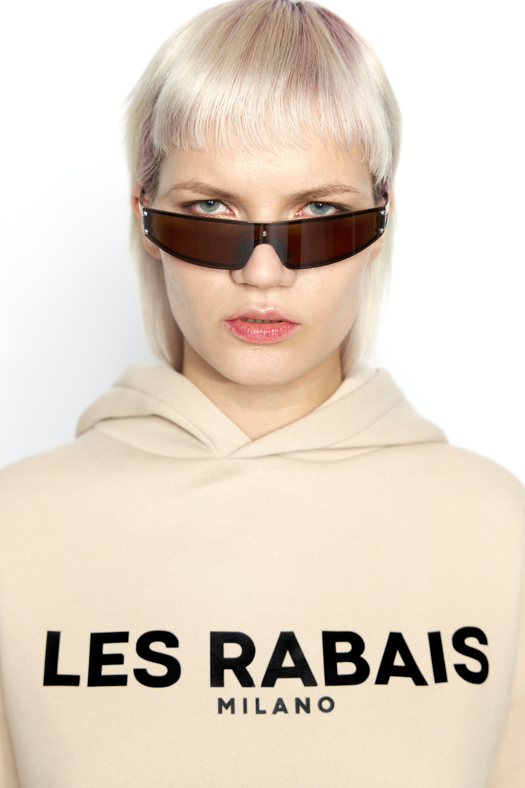 Les Rabais Milano Felpa big logo beige