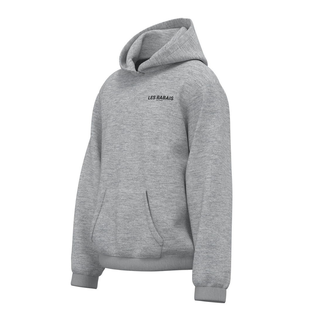 Les Rabais Milano Felpa con logo lato cuore grey