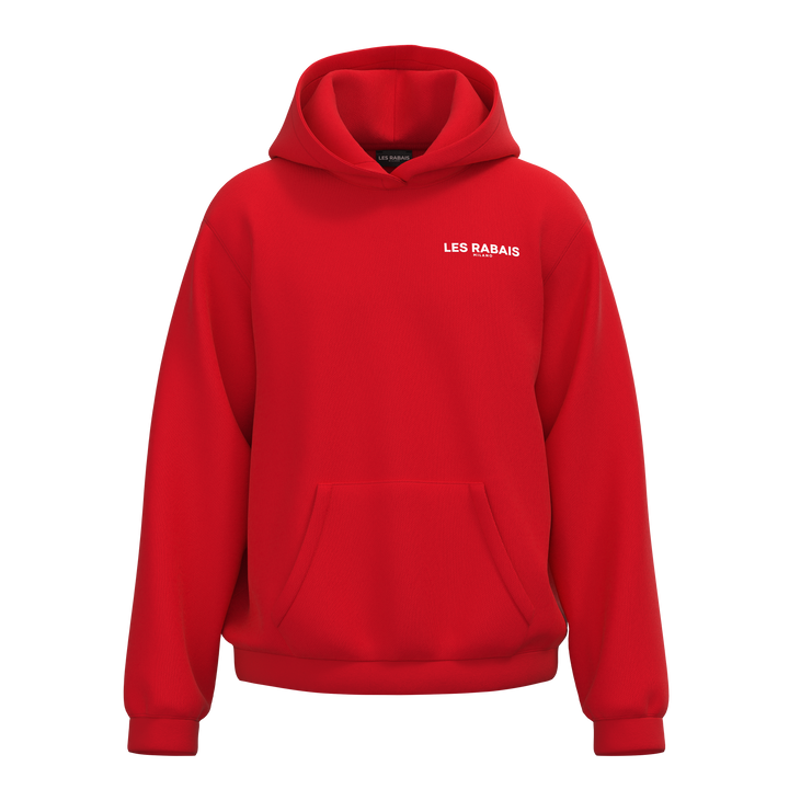 Les Rabais Milano Felpa con logo lato cuore red