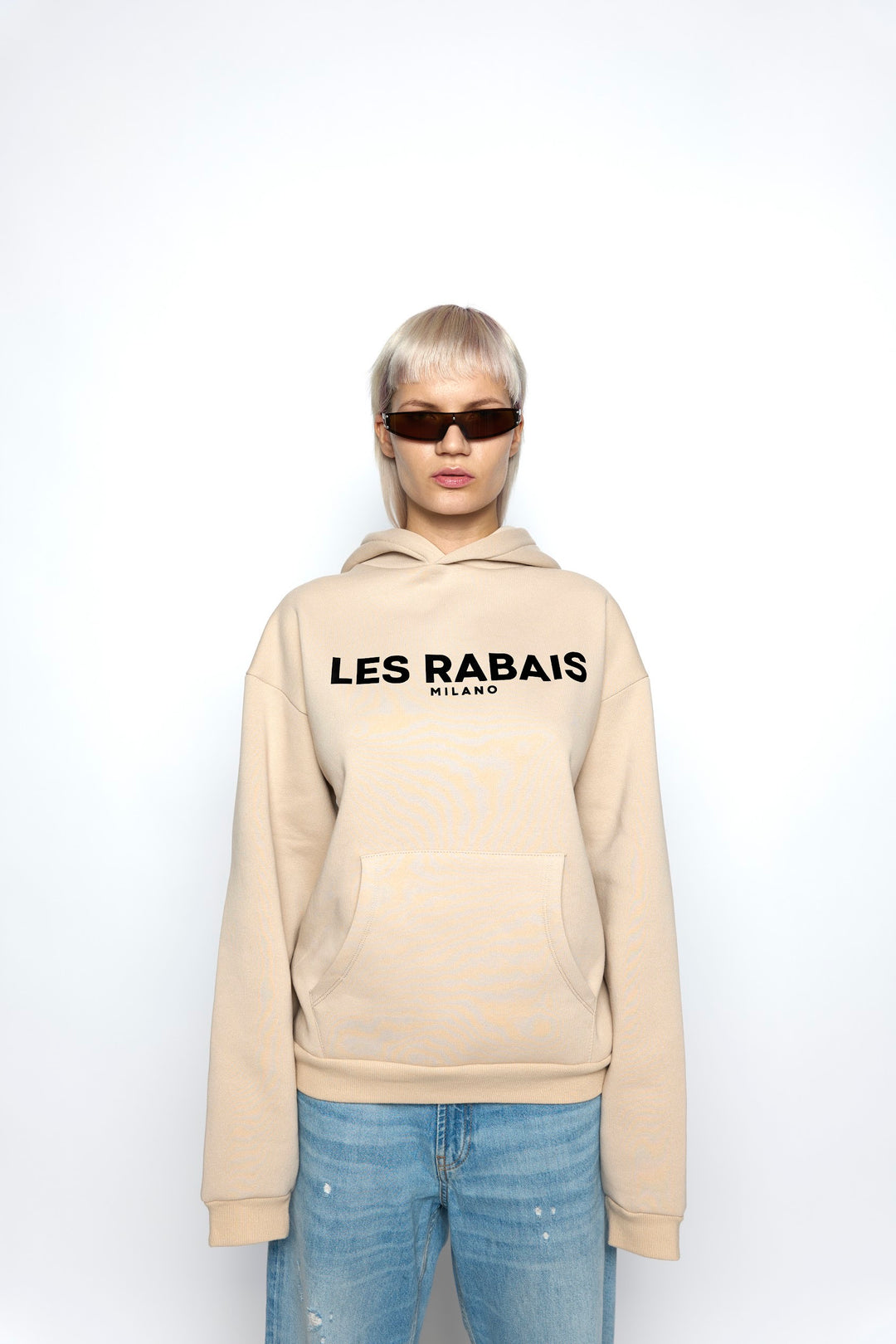 Les Rabais Milano Felpa big logo beige