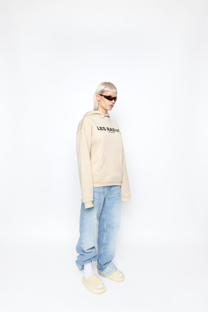 Les Rabais Milano Felpa big logo beige