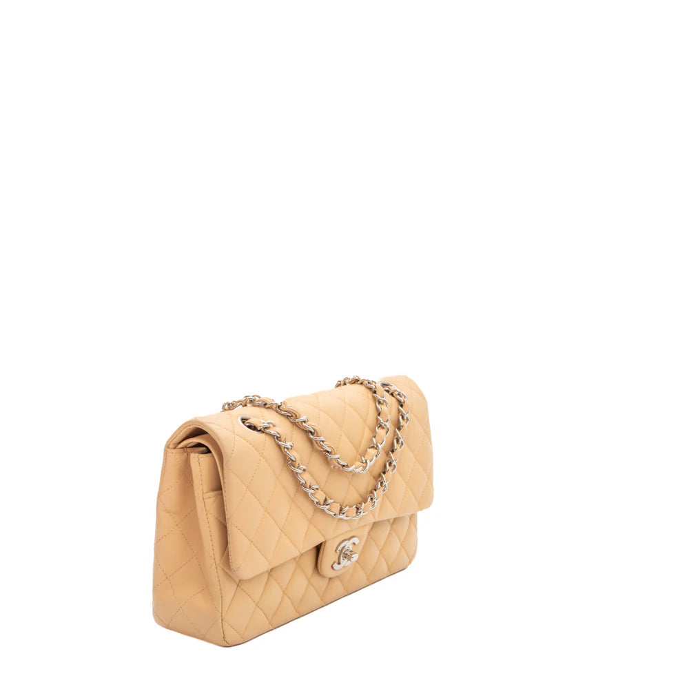 Borsa Medium Timeless /Classic in pelle beige