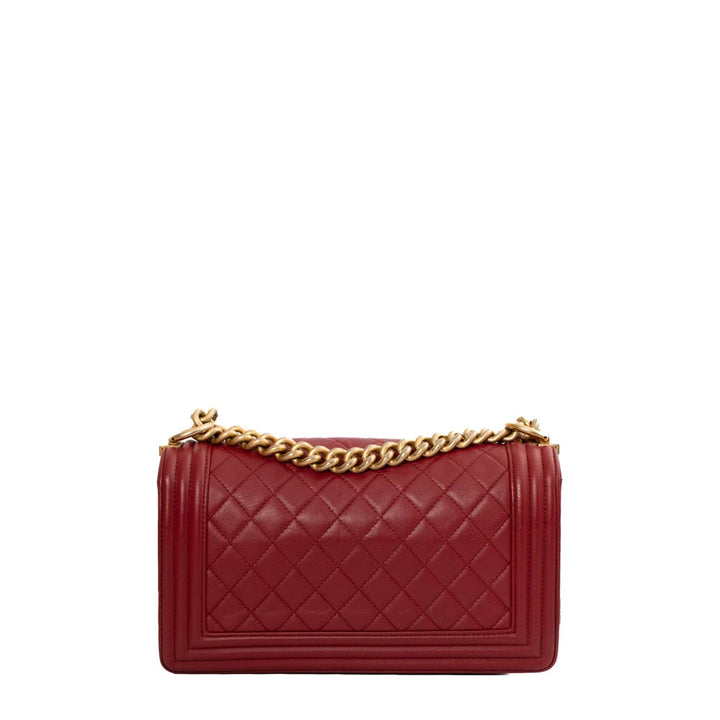 Borsa Boy Medium in pelle rossa
