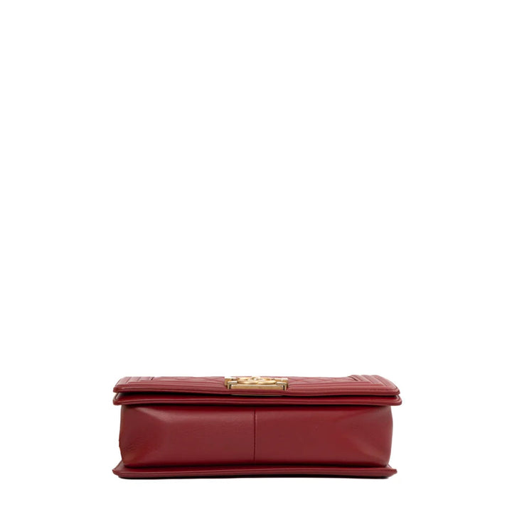 Borsa Boy Medium in pelle rossa