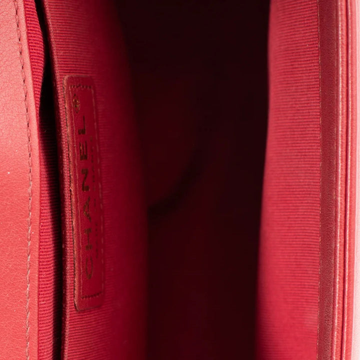 Borsa Boy Medium in pelle rossa