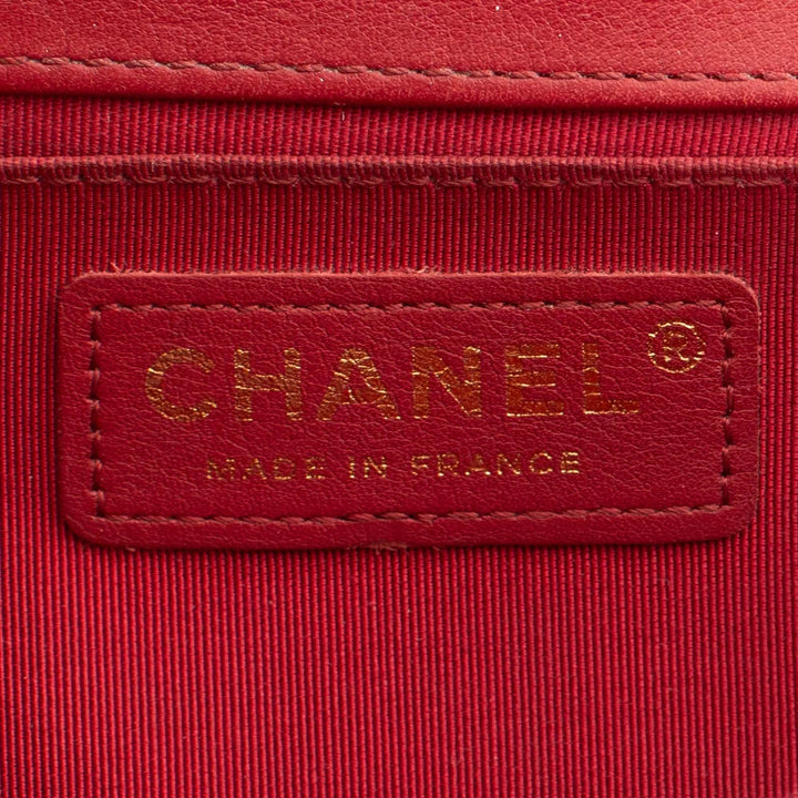 Borsa Boy Medium in pelle rossa