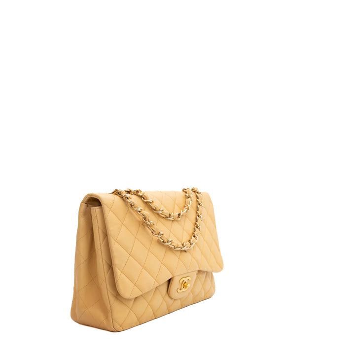 Sacco Timeless Jumbo in pelle beige