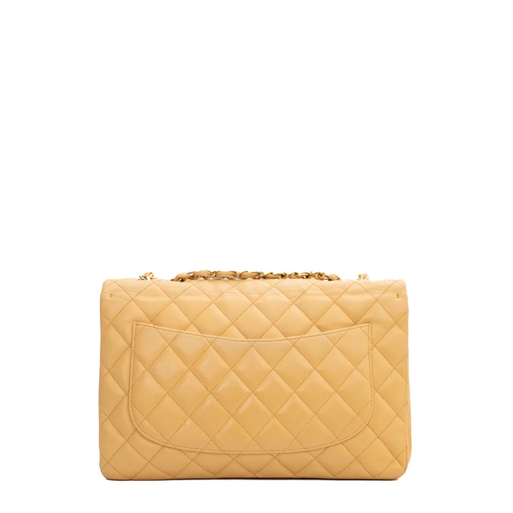 Sacco Timeless Jumbo in pelle beige