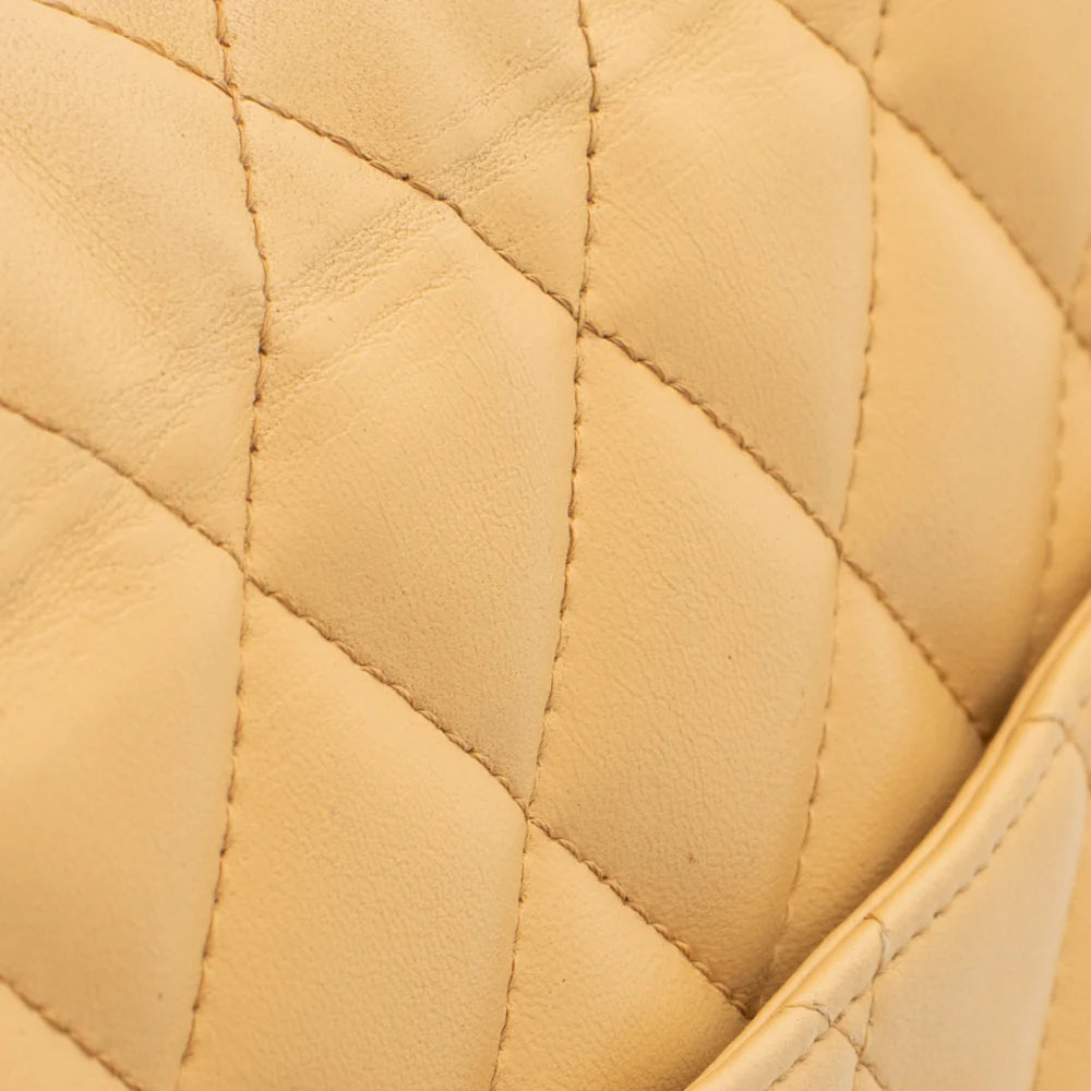 Sacco Timeless Jumbo in pelle beige