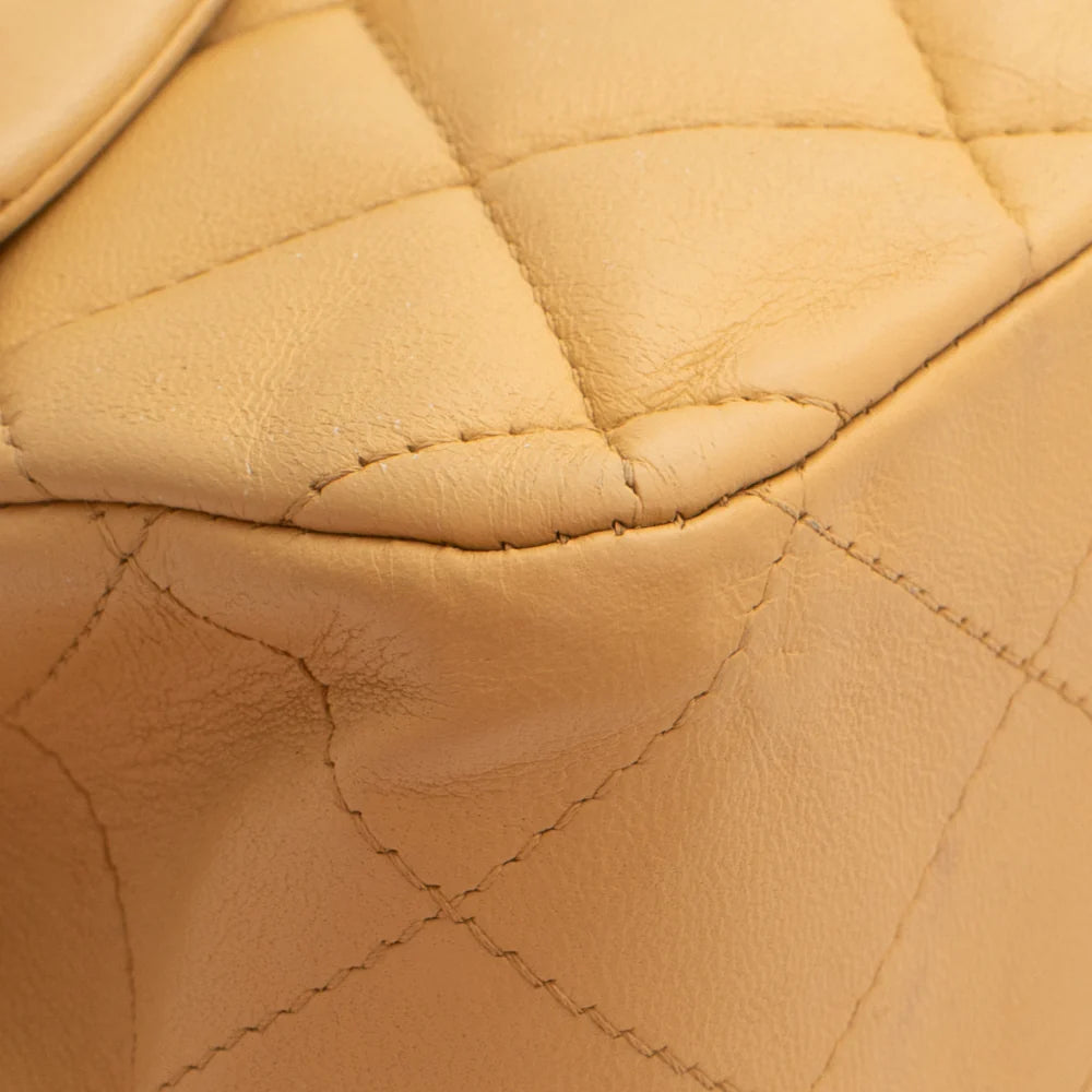 Sacco Timeless Jumbo in pelle beige