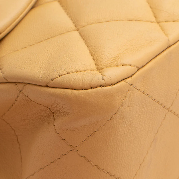 Sacco Timeless Jumbo in pelle beige
