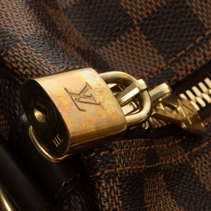 Borsa Keepall 55 in tela a scacchiera color ebano