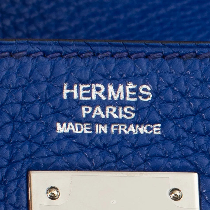 Borsa Kelly 32 in pelle blu