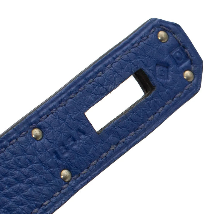 Borsa Kelly 32 in pelle blu