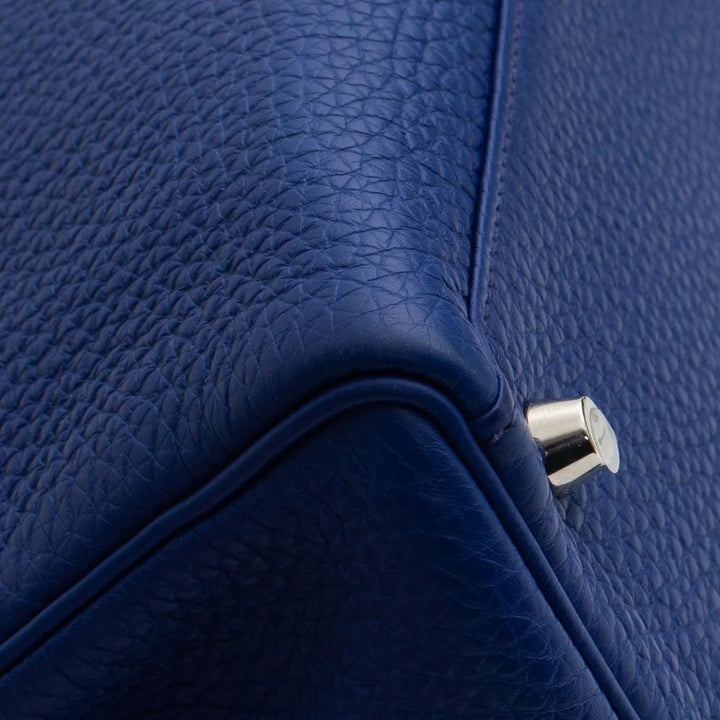 Borsa Kelly 32 in pelle blu