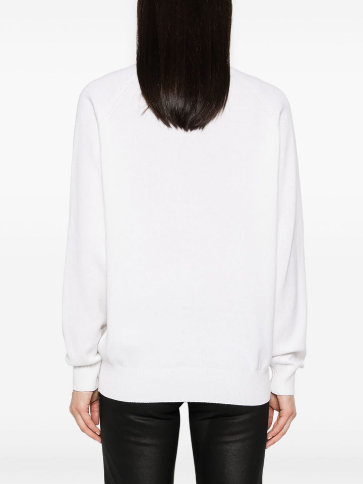 Pullover a maniche lunghe in cachemire.