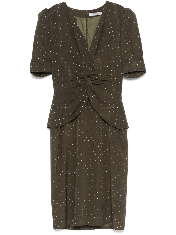 Alessandra Rich
Abito midi in seta a pois