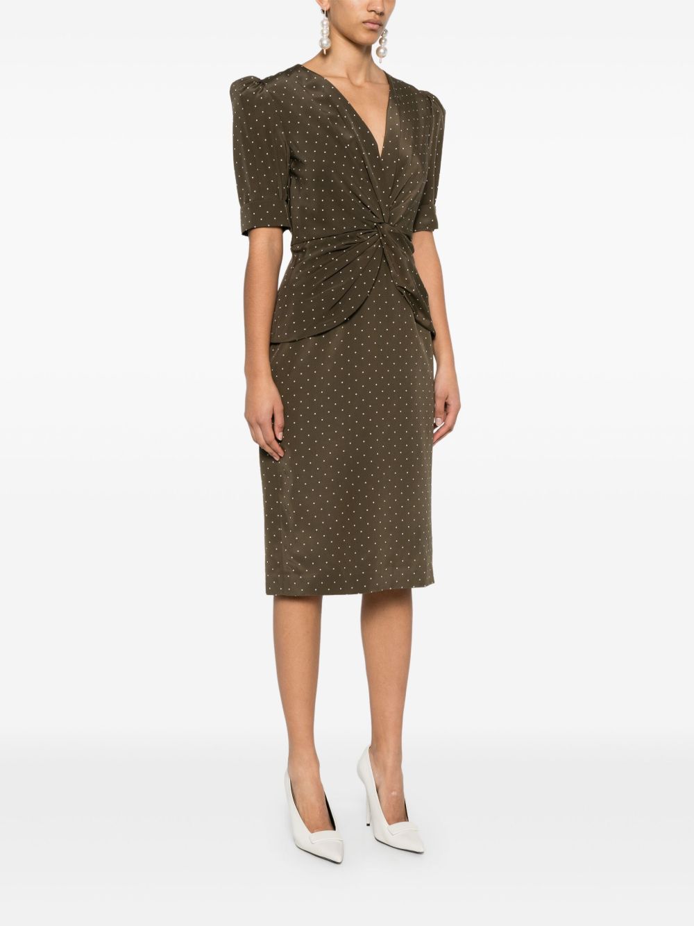 Alessandra Rich
Abito midi in seta a pois