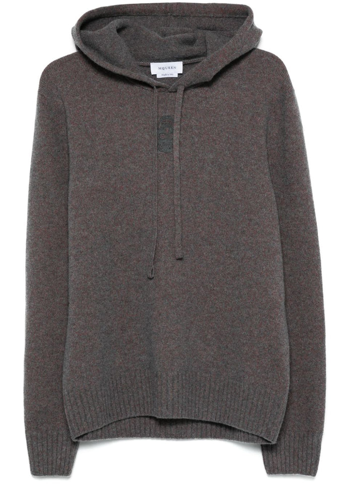 Alexander McQueen
Felpa con cappuccio e ricamo Skull