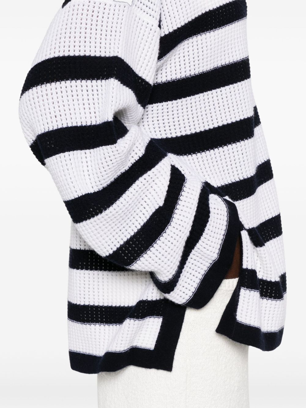 ALLUDE - cardigan a righe con bottoni