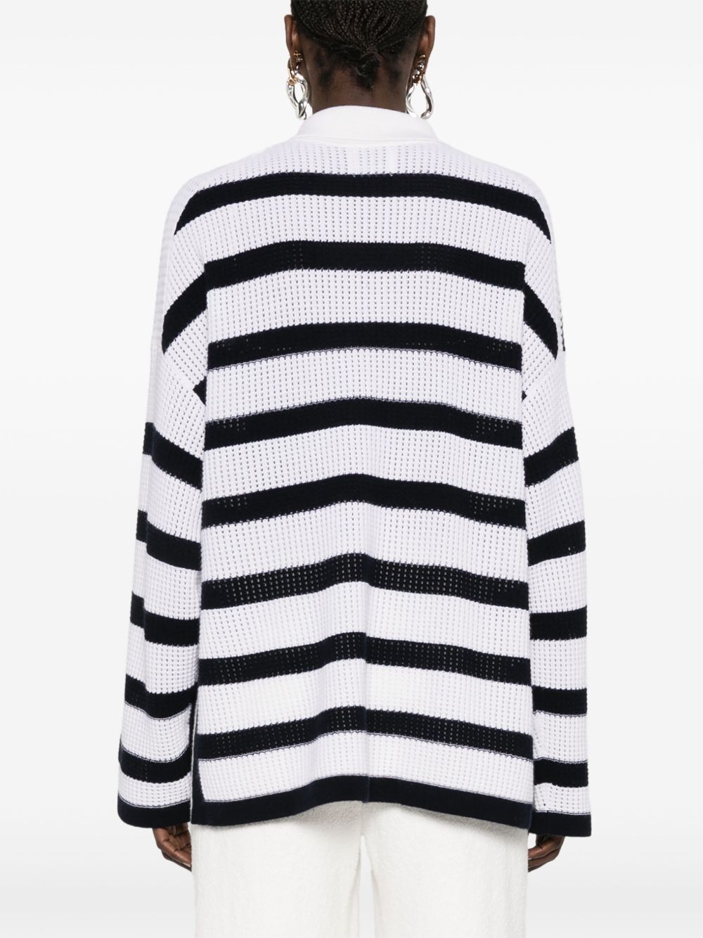 ALLUDE - cardigan a righe con bottoni