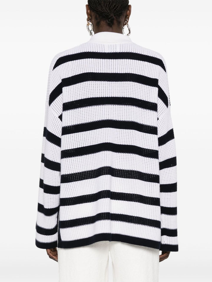 ALLUDE - cardigan a righe con bottoni