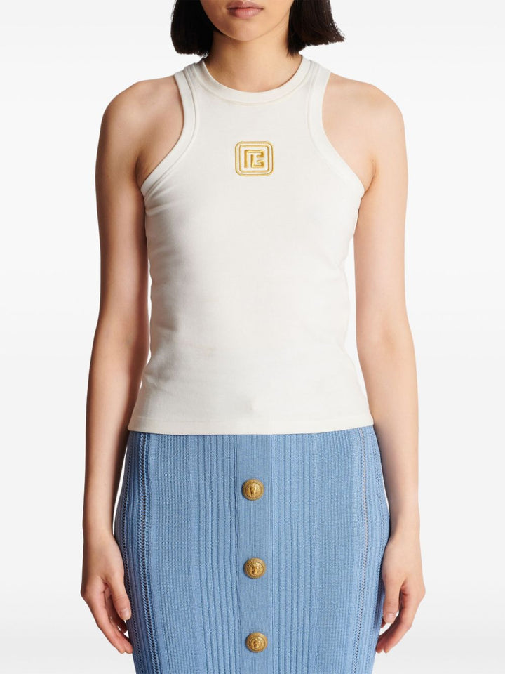 Balmain
Canotta con ricamo PB