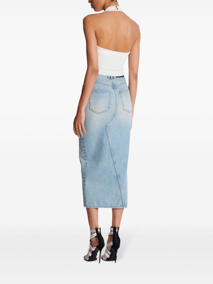 Balmain
Top con scollo all'americana