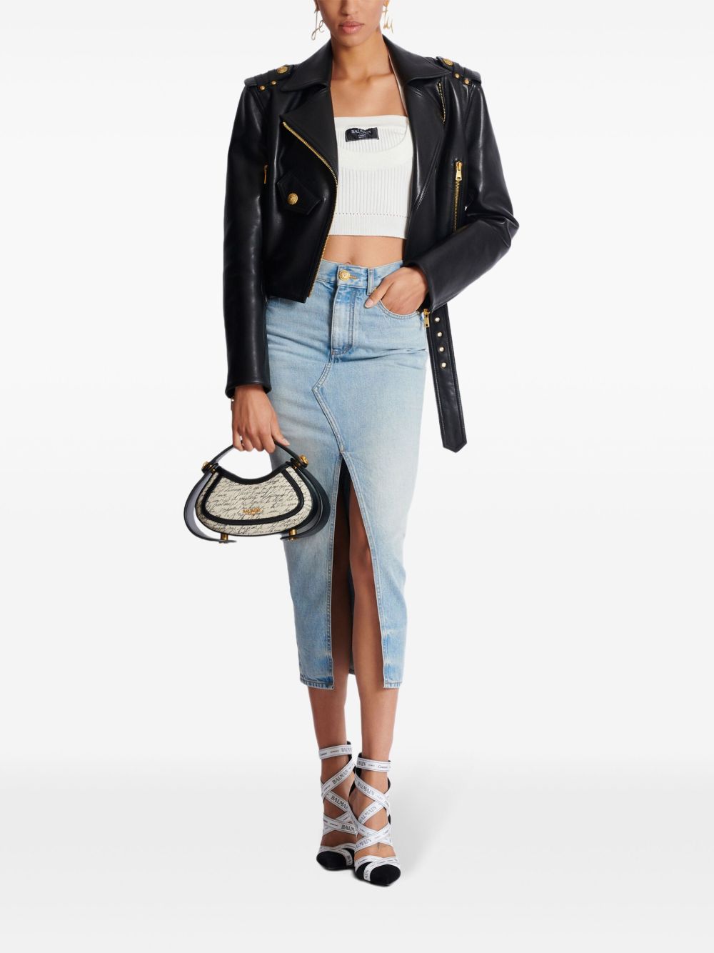 Balmain
Top con scollo all'americana