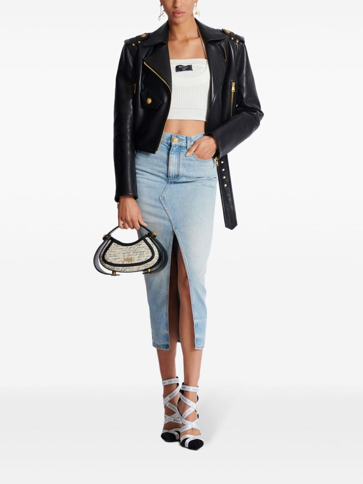 Balmain
Top con scollo all'americana