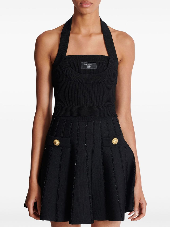 Balmain
Top con scollo all'americana