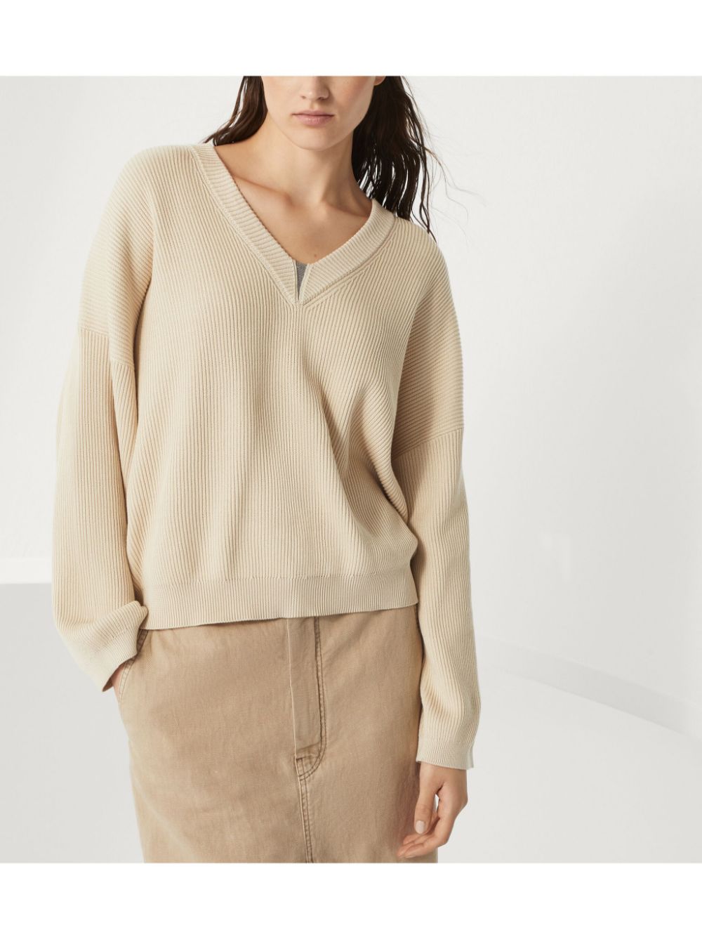 Brunello Cucinelli
Maglione con decorazione Monili