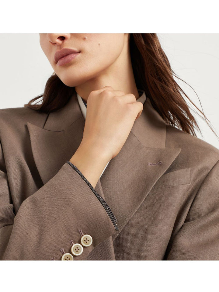 Brunello Cucinelli
Blazer in twill con dettaglio Monili