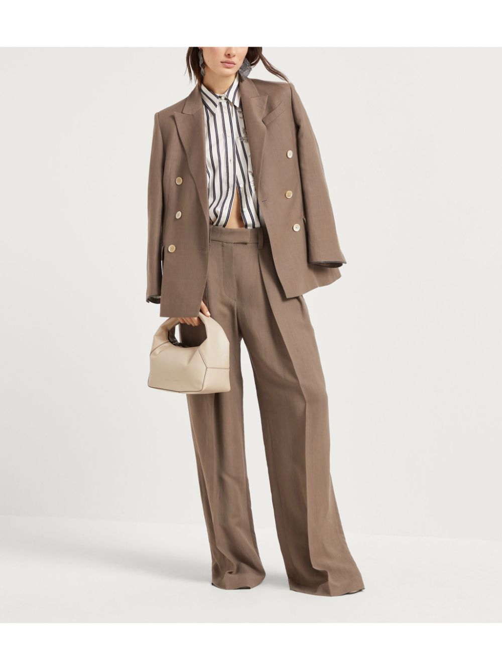 Brunello Cucinelli
Blazer in twill con dettaglio Monili