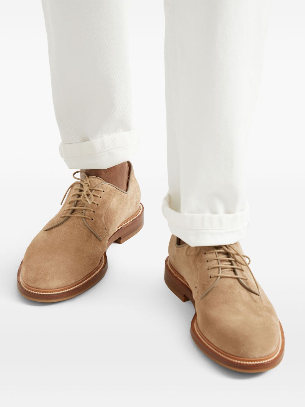 Brunello Cucinelli
Derby in pelle scamosciata