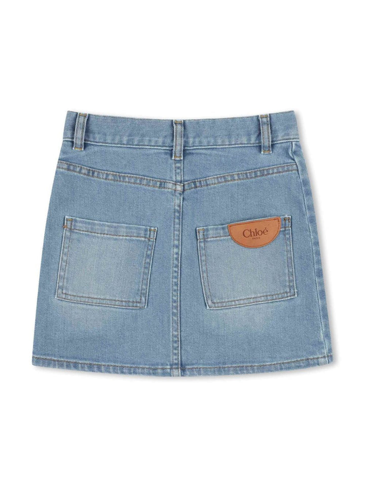 Chloé Kids
Gonna denim con applicazione