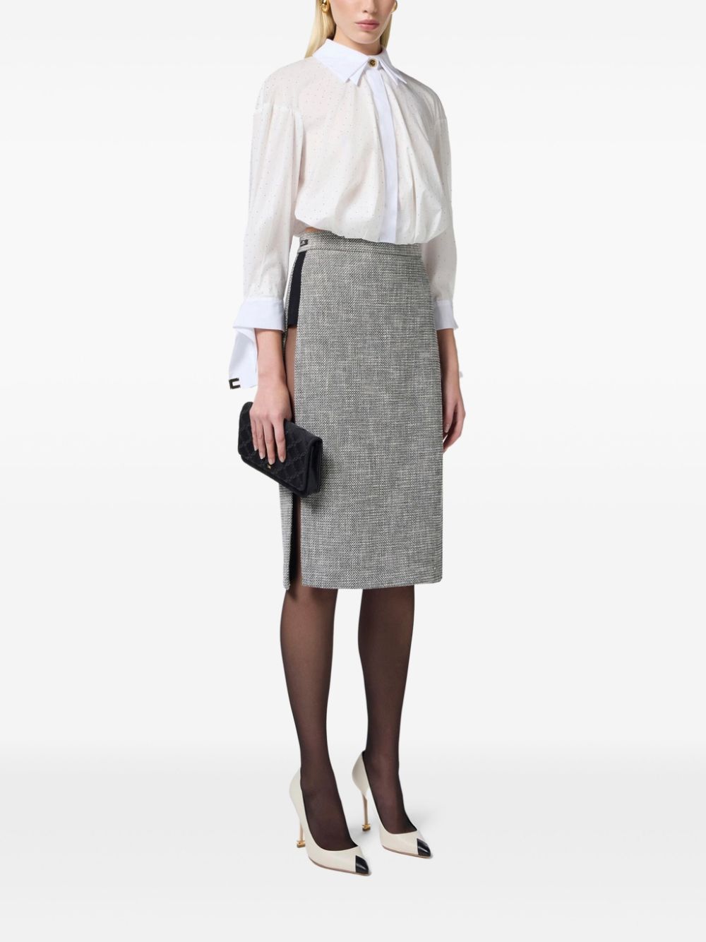 Elisabetta Franchi
Camicia in popeline con strass
